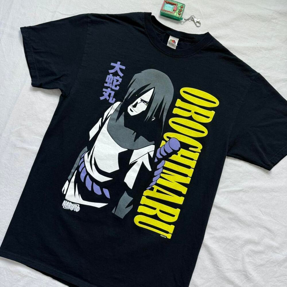 Vintage Y2K Naruto Orochimaru T-Shirt - Black - M